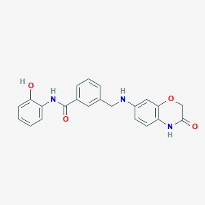 N-(2-hydroxyphenyl)-3-[[(3-oxo-4H-1,4-benzoxazin-7-yl)amino]methyl]benzamide