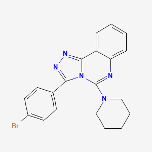 molecular formula C20H18BrN5 B3006057 3-(4-Bromophenyl)-5-piperidino[1,2,4]triazolo[4,3-c]quinazoline CAS No. 339026-05-0