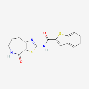 molecular formula C16H13N3O2S2 B3006066 N-(4-oxo-5,6,7,8-tetrahydro-4H-thiazolo[5,4-c]azepin-2-yl)benzo[b]thiophene-2-carboxamide CAS No. 1797641-15-6