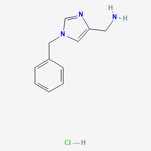 molecular formula C11H14ClN3 B3006068 (1-苄基-1H-咪唑-4-基)甲胺盐酸盐 CAS No. 1439896-60-2