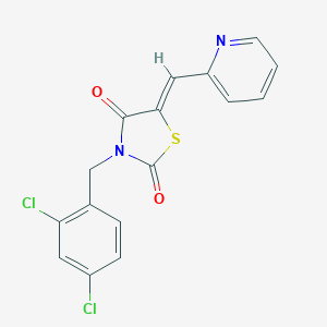 molecular formula C16H10Cl2N2O2S B300607 (5Z)-3-(2,4-dichlorobenzyl)-5-(pyridin-2-ylmethylidene)-1,3-thiazolidine-2,4-dione 