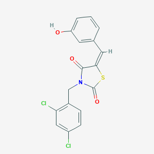 molecular formula C17H11Cl2NO3S B300608 3-(2,4-Dichlorobenzyl)-5-(3-hydroxybenzylidene)-1,3-thiazolidine-2,4-dione 