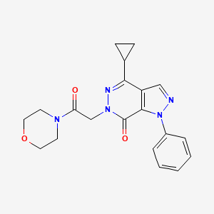 molecular formula C20H21N5O3 B3006084 4-cyclopropyl-6-(2-morpholino-2-oxoethyl)-1-phenyl-1H-pyrazolo[3,4-d]pyridazin-7(6H)-one CAS No. 1105224-81-4
