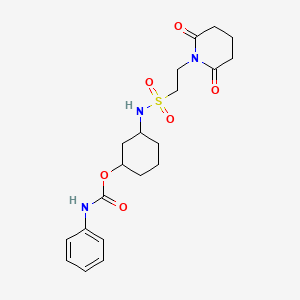 3-(2-(2,6-Dioxopiperidin-1-yl)ethylsulfonamido)cyclohexyl phenylcarbamate
