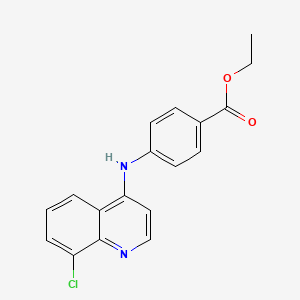 molecular formula C18H15ClN2O2 B3006096 Ethyl 4-[(8-chloroquinolin-4-yl)amino]benzoate CAS No. 955328-50-4