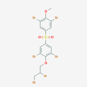 molecular formula C16H12Br6O4S B3006098 1,3-Dibromo-5-[3,5-dibromo-4-(2,3-dibromopropoxy)phenyl]sulfonyl-2-methoxybenzene CAS No. 122438-85-1