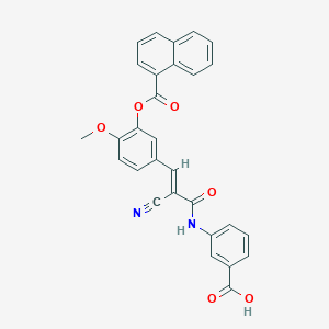 3-[[(E)-2-cyano-3-[4-methoxy-3-(naphthalene-1-carbonyloxy)phenyl]prop-2-enoyl]amino]benzoic acid
