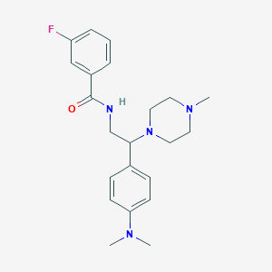 N-(2-(4-(dimethylamino)phenyl)-2-(4-methylpiperazin-1-yl)ethyl)-3-fluorobenzamide