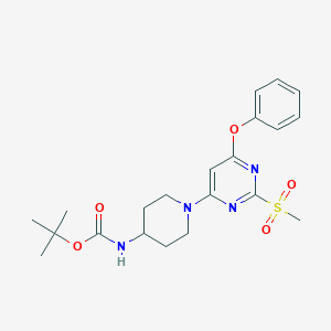 Tert-butyl N-[1-(2-methylsulfonyl-6-phenoxypyrimidin-4-yl)piperidin-4-yl]carbamate