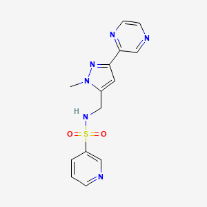 N-((1-methyl-3-(pyrazin-2-yl)-1H-pyrazol-5-yl)methyl)pyridine-3-sulfonamide