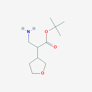 molecular formula C11H21NO3 B3006113 Tert-butyl 3-amino-2-(oxolan-3-yl)propanoate CAS No. 2248336-37-8