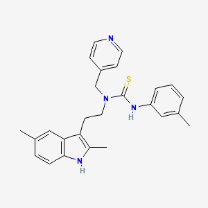 1-(2-(2,5-dimethyl-1H-indol-3-yl)ethyl)-1-(pyridin-4-ylmethyl)-3-(m-tolyl)thiourea