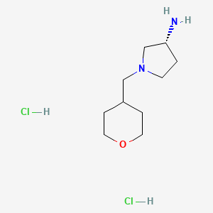 molecular formula C10H22Cl2N2O B3006125 (R)-1-[(Tetrahydro-2H-pyran-4-yl)methyl]pyrrolidin-3-amine dihydrochloride CAS No. 1286207-98-4