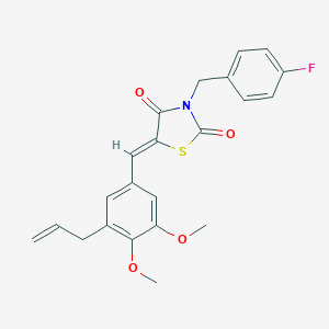 molecular formula C22H20FNO4S B300613 5-(3-Allyl-4,5-dimethoxybenzylidene)-3-(4-fluorobenzyl)-1,3-thiazolidine-2,4-dione 