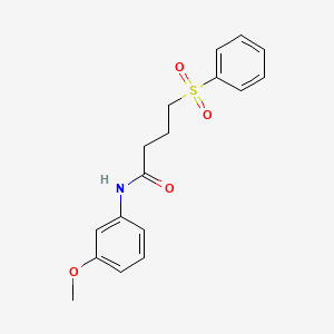 molecular formula C17H19NO4S B3006130 N-(3-甲氧基苯基)-4-(苯磺酰基)丁酰胺 CAS No. 922908-58-5