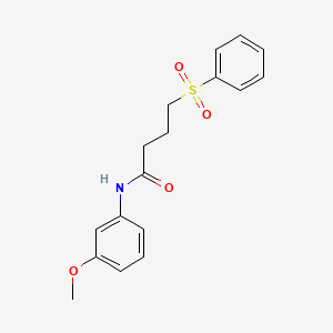 molecular formula C17H19NO4S B3006130 N-(3-methoxyphenyl)-4-(phenylsulfonyl)butanamide CAS No. 922908-58-5