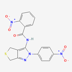 2-nitro-N-(2-(4-nitrophenyl)-4,6-dihydro-2H-thieno[3,4-c]pyrazol-3-yl)benzamide