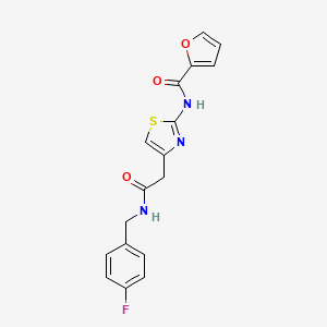 N-(4-(2-((4-fluorobenzyl)amino)-2-oxoethyl)thiazol-2-yl)furan-2-carboxamide