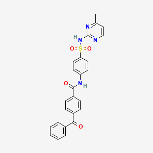 molecular formula C25H20N4O4S B3006149 4-benzoyl-N-(4-(N-(4-methylpyrimidin-2-yl)sulfamoyl)phenyl)benzamide CAS No. 307505-13-1