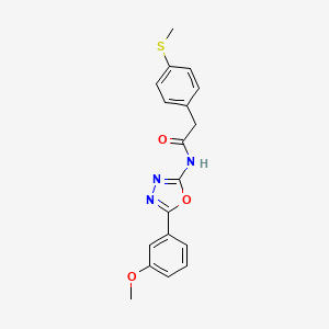 N-(5-(3-methoxyphenyl)-1,3,4-oxadiazol-2-yl)-2-(4-(methylthio)phenyl)acetamide