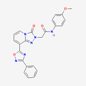 molecular formula C23H18N6O4 B3006164 N-(4-methoxyphenyl)-2-(3-oxo-8-(3-phenyl-1,2,4-oxadiazol-5-yl)-[1,2,4]triazolo[4,3-a]pyridin-2(3H)-yl)acetamide CAS No. 1251624-96-0