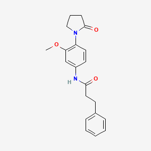 N-(3-methoxy-4-(2-oxopyrrolidin-1-yl)phenyl)-3-phenylpropanamide