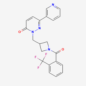 6-(Pyridin-3-yl)-2-({1-[2-(trifluoromethyl)benzoyl]azetidin-3-yl}methyl)-2,3-dihydropyridazin-3-one