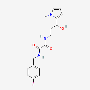 N1-(4-fluorobenzyl)-N2-(3-hydroxy-3-(1-methyl-1H-pyrrol-2-yl)propyl)oxalamide