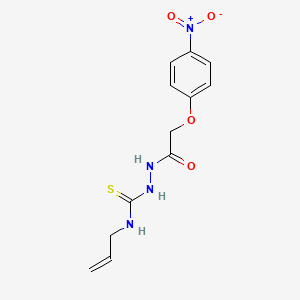 molecular formula C12H14N4O4S B3006206 N-allyl-2-[2-(4-nitrophenoxy)acetyl]-1-hydrazinecarbothioamide CAS No. 891095-84-4