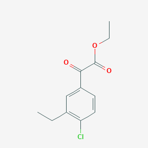 molecular formula C12H13ClO3 B3006221 Ethyl 4-chloro-3-ethylbenzoylformate CAS No. 1373519-61-9