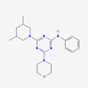 4-(3,5-dimethylpiperidin-1-yl)-6-morpholino-N-phenyl-1,3,5-triazin-2-amine