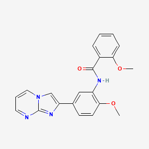 N-(5-imidazo[1,2-a]pyrimidin-2-yl-2-methoxyphenyl)-2-methoxybenzamide