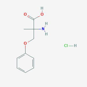 molecular formula C10H14ClNO3 B3006227 2-Amino-2-methyl-3-phenoxypropanoic acid hydrochloride CAS No. 2172569-54-7