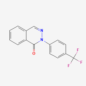 molecular formula C15H9F3N2O B3006229 2-[4-(Trifluoromethyl)phenyl]phthalazin-1-one CAS No. 161716-17-2