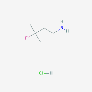 molecular formula C5H13ClFN B3006233 3-Fluoro-3-methylbutan-1-amine hydrochloride CAS No. 1454690-47-1; 1509922-69-3
