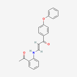 molecular formula C23H19NO3 B3006244 (E)-3-(2-acetylanilino)-1-(4-phenoxyphenyl)prop-2-en-1-one CAS No. 478064-87-8