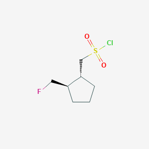 molecular formula C7H12ClFO2S B3006274 Rel-((1R,2R)-2-(fluoromethyl)cyclopentyl)methanesulfonyl chloride CAS No. 2219374-57-7