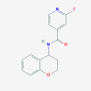 molecular formula C15H13FN2O2 B3006293 N-(3,4-dihydro-2H-1-benzopyran-4-yl)-2-fluoropyridine-4-carboxamide CAS No. 1304937-19-6