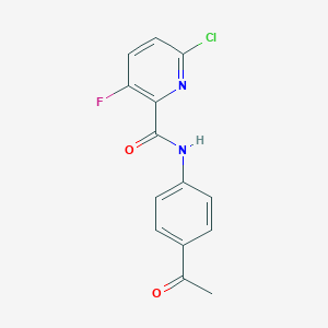 molecular formula C14H10ClFN2O2 B3006304 N-(4-Acetylphenyl)-6-chloro-3-fluoropyridine-2-carboxamide CAS No. 2411271-99-1