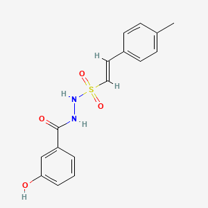 3-Hydroxy-N'-[(E)-2-(4-methylphenyl)ethenyl]sulfonylbenzohydrazide