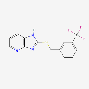 molecular formula C14H10F3N3S B3006309 2-(3-Trifluoromethyl-benzylsulfanyl)-3H-imidazo[4,5-b]pyridine CAS No. 333409-45-3