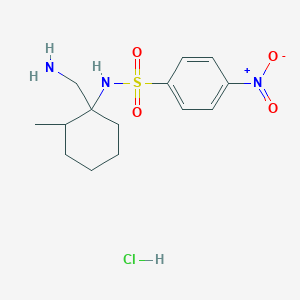 molecular formula C14H22ClN3O4S B3006315 N-[1-(aminomethyl)-2-methylcyclohexyl]-4-nitrobenzene-1-sulfonamide hydrochloride CAS No. 1795396-72-3