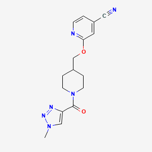 2-[[1-(1-Methyltriazole-4-carbonyl)piperidin-4-yl]methoxy]pyridine-4-carbonitrile