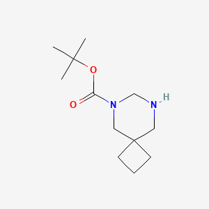 molecular formula C12H22N2O2 B3006326 叔丁基 6,8-二氮杂螺[3.5]壬烷-6-羧酸酯 CAS No. 2228807-88-1
