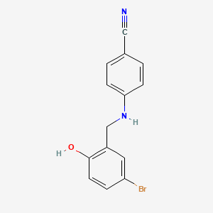 molecular formula C14H11BrN2O B3006337 4-[(5-Bromo-2-hydroxybenzyl)amino]benzonitrile CAS No. 1223883-44-0