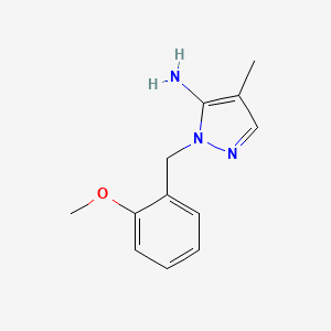 molecular formula C12H15N3O B3006360 1-(2-甲氧基苄基)-4-甲基-1H-吡唑-5-胺 CAS No. 1152505-75-3