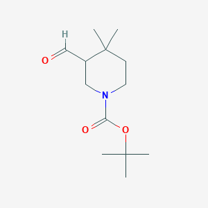 molecular formula C13H23NO3 B3006361 tert-Butyl 3-formyl-4,4-dimethylpiperidine-1-carboxylate CAS No. 2228693-01-2
