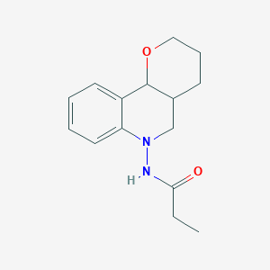 molecular formula C15H20N2O2 B3006365 N-(2,3,4,4a,5,10b-hexahydropyrano[3,2-c]quinolin-6-yl)propanamide CAS No. 303777-55-1