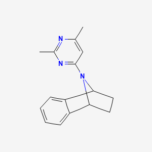 molecular formula C16H17N3 B3006371 9-(2,6-二甲基嘧啶-4-基)-1,2,3,4-四氢-1,4-二亚氨基萘 CAS No. 2034602-46-3