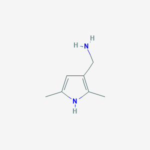 molecular formula C7H12N2 B3006390 (2,5-二甲基-1H-吡咯-3-基)甲胺 CAS No. 1368589-11-0